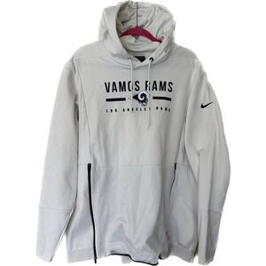 Nike Men's Los Angeles Rams NFL Vamos Rams Therma Pullover Hoodie Size Large